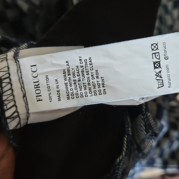 Fiorucci Denim Blue and White Checkered Jeans - Picture 10 of 10